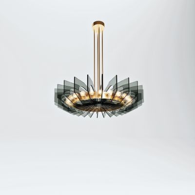 现代金属玻璃吊灯