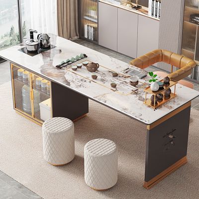 现代大理石茶桌椅
