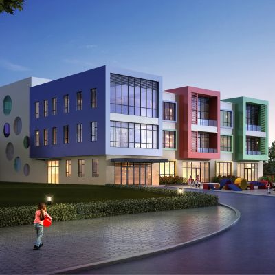 现代幼儿园3D模型