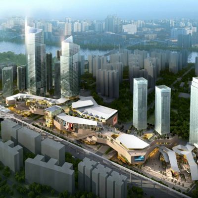 现代城市商业综合体 商业街商场 超高层办公楼