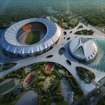 现代异形体育馆建筑