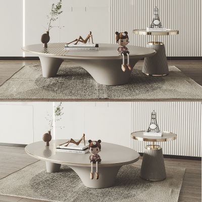 现代肌理子母茶几