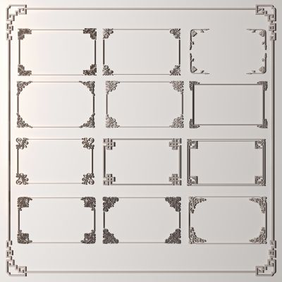 新中式角花石膏线角线3D模型