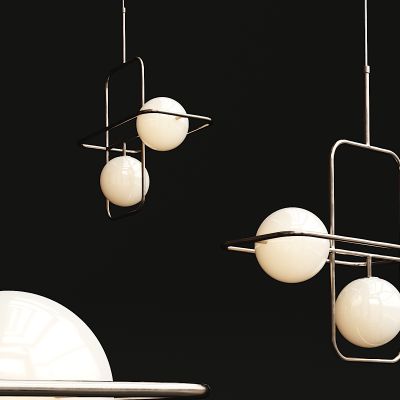 现代金属玻璃吊灯