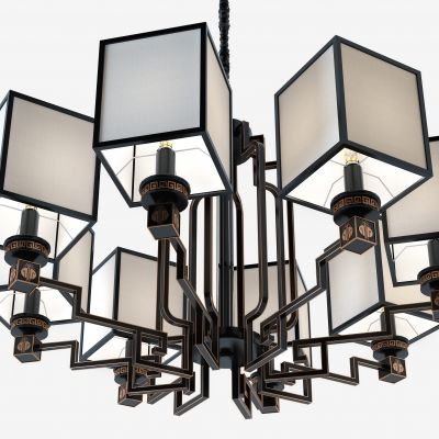 新中式多头金属吊灯