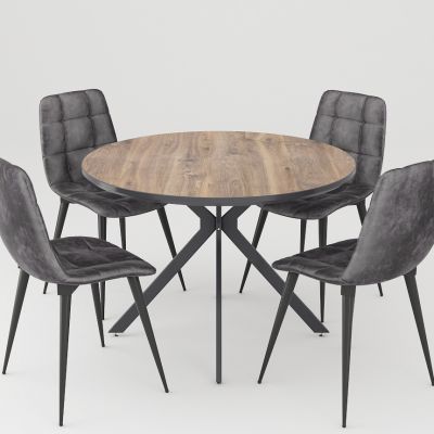 20现代北欧圆形餐桌椅子书cr
