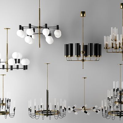 北欧极简金属吊灯组合