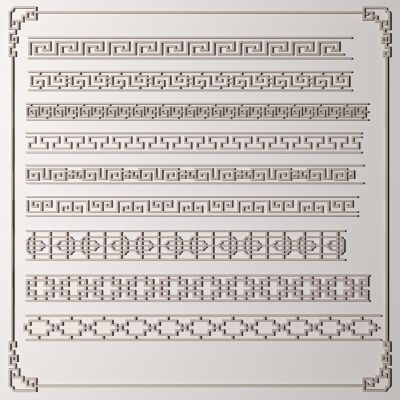 新中式雕花线条