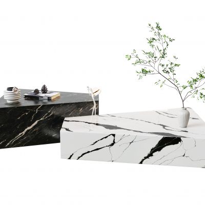 现代大理石茶几|子母茶几|