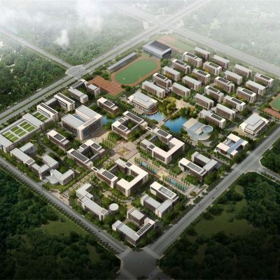 现代学校 大学城规划 学校图书馆教学楼现代大学规划