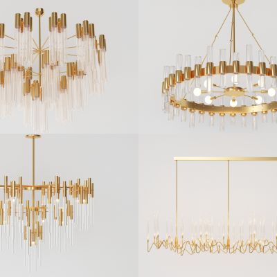现代金属水晶吊灯