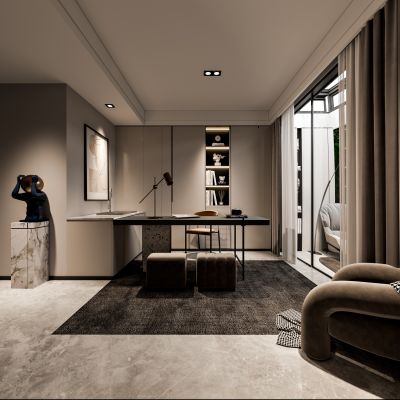 现代轻奢书房