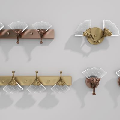 现代银杏叶壁灯组合