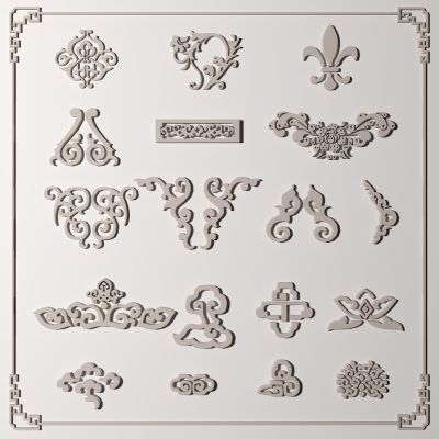 新中式雕花角花