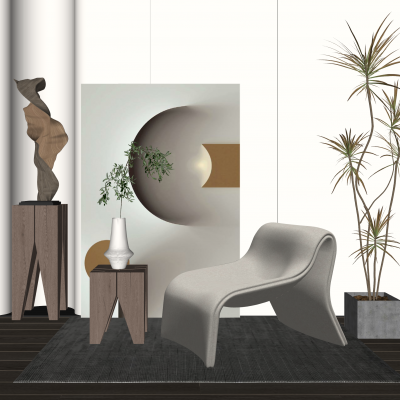 侘寂风单人沙发