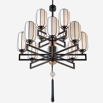 新中式多头金属吊灯