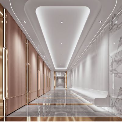 现代商业空间轻奢过道