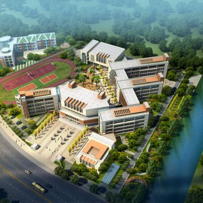 现代学校现代小学中学 教学楼 幼儿园