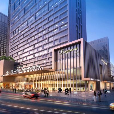 现代商业综合体 高层酒店办公楼 商业街 购物中心 建筑外观