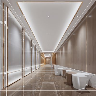 现代商业空间轻奢过道