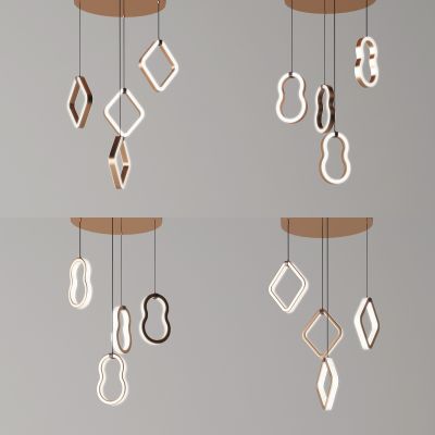 现代吊灯组合 客餐厅吊灯 金属吊灯 艺术吊灯 创意吊灯 吊灯