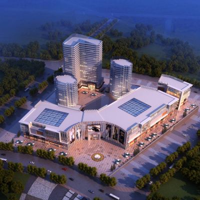 现代商业综合体 高层建筑外观