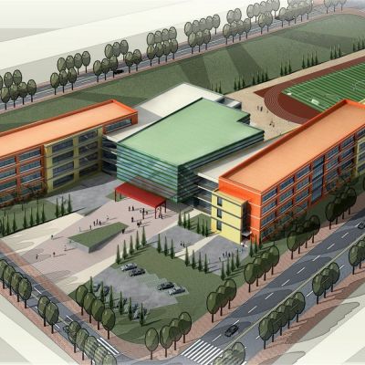 现代学校  现代小学 教学楼