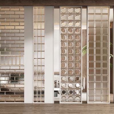 现代玻璃砖隔断