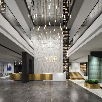 现代陶瓷展厅 大堂 样板间 选材区 吊灯 前台 休闲椅 厨房 饰品