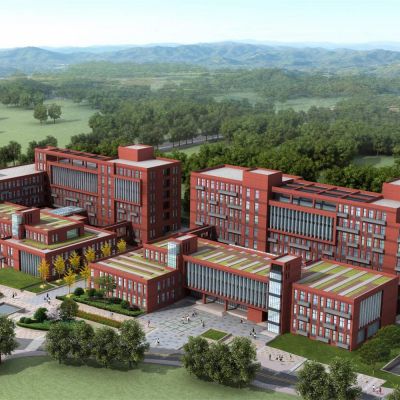 现代学校中学 小学 教学楼 建筑外观