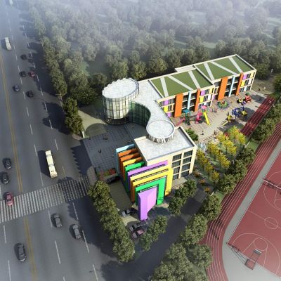 现代幼儿园建筑外观