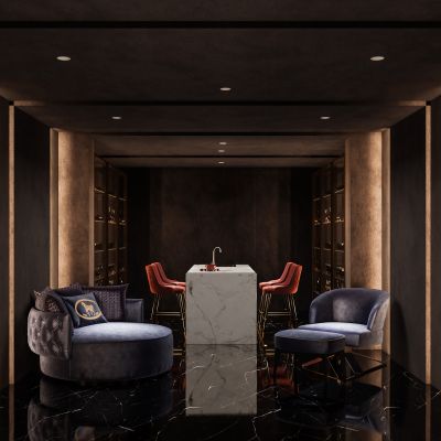 现代休息室红酒室