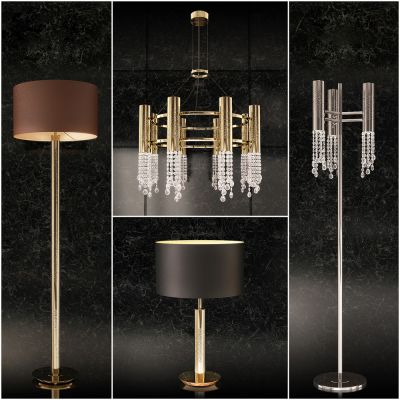 现代吊灯落地灯组合