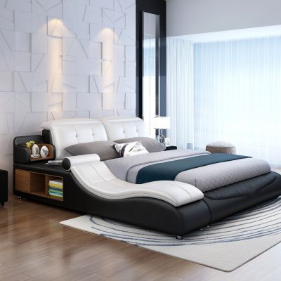 现代皮床，现代卧室