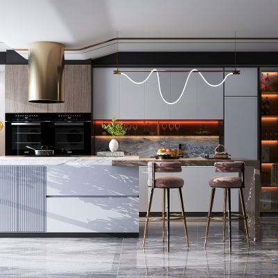 现代餐厅，水吧台，吧台，酒柜