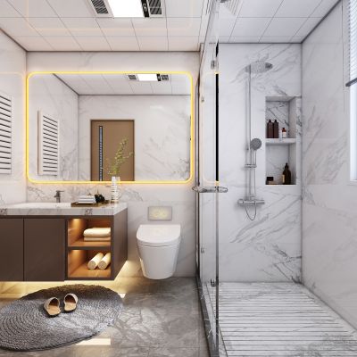 现代卫生间，卫浴