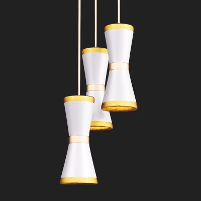 现代白色小吊灯