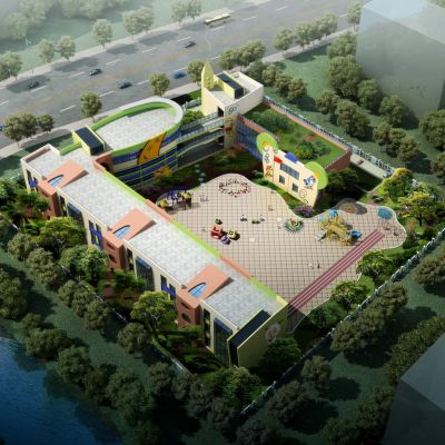 现代幼儿园建筑外观