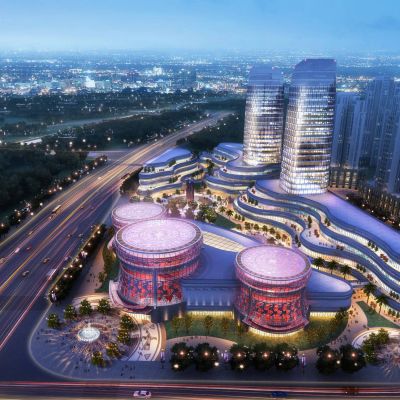 现代商业综合体 高层酒店办公楼  建筑外观