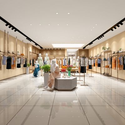 现代女装服装店 模特
