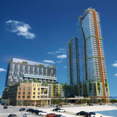 现代商业综合体 高层酒店办公楼 商场 购物中心 建筑外观