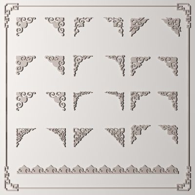 新中式雕花角花