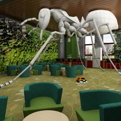 现代阅览室 教室 休闲区 图书馆 休闲阅览室