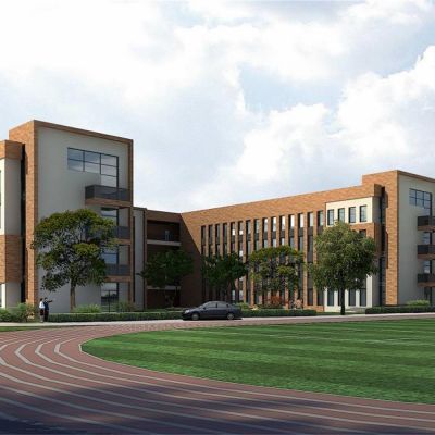 现代学校 中学小学 教学楼建筑外观