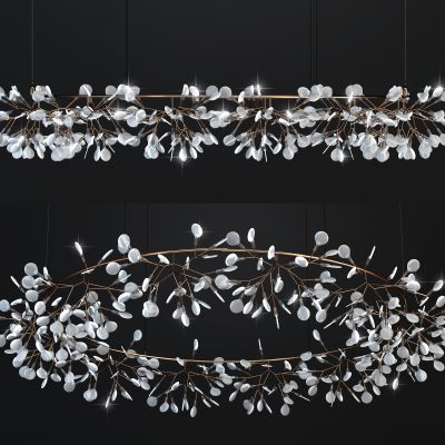 现代环形水晶金属吊灯组合