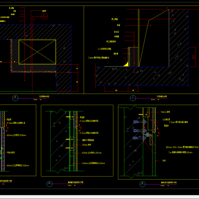 墙纸墙面，踢脚，收口，拼接节点大样详图