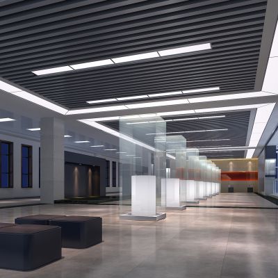 现代某地展厅大图3D模型