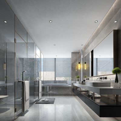 现代别墅卫生间