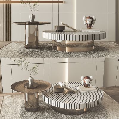 现代大理石子母茶几