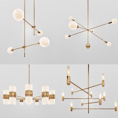 现代金属吊灯组合